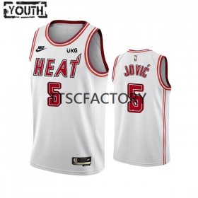 Dres Miami Heat Nikola Jovic 5 Nike 2022-23 Classic Edition Bijela Swingman - Dječji